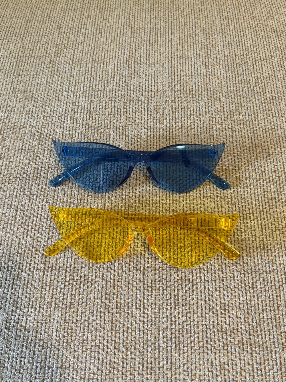Cat-Eye Sunglasses - Blue & Yellow Set